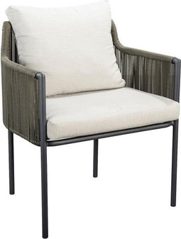 Yoi - Umi dining chair alu dark grey/rope green