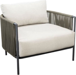 Yoi - Umi lounge chair alu dark grey/rope green