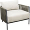Yoi - Umi lounge chair alu dark grey/rope green