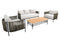 Yoi - Umi lounge chair aluminium black/rope grey