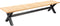 Yoi - Wakai bench 217x45cm. alu dark grey/teak