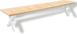 Yoi - Wakai bench 217x45cm. alu white/teak