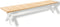 Yoi - Wakai bench 217x45cm. alu white/teak