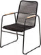 Yoi - Wasabi stackable dining chair alu black/rope black