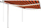 vidaXL - Luifel - automatisch - met - LED - en - windsensor - 4,5x3 - m - oranje - bruin