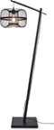GOOD&MOJO Vloerlamp Hokkaido - Bamboe Zwart - 55x38x150cm - - Staande lampen voor Woonkamer - Slaapkamer