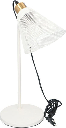 Grundig Tafellamp - E27 Fitting - Aan/Uit Schakelaar - 30 cm - Wit
