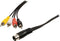 DIN-Audiokabel - DIN 5-Pins Male - 4x RCA Male - Vernikkeld - 1.00 m - Rond - PVC - Zwart - Envelop