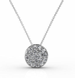Yolora Dames Ketting met Hanger en Kalpa Camaka Kristal - Zilver kleurig - 18K Wit Verguld - Cadeauverpakking