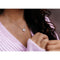 Yolora Dames Ketting met Hanger en Kalpa Camaka Kristal - Zilver kleurig - 18K Wit Verguld - Cadeauverpakking