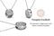 Yolora Dames Ketting met Hanger en Kalpa Camaka Kristal - Zilver kleurig - 18K Wit Verguld - Cadeauverpakking