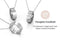 Yolora Dames Ketting met Hanger en Kalpa Camaka Kristallen - Zilver kleurig - 18K Wit Verguld - Cadeauverpakking