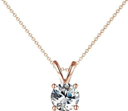 Yolora Dames Ketting met Hanger - Kalpa Camaka Kristal - Rosé kleurig - 18K Roségoud Verguld - Vrouwen Collier Rose Gold - Halsketting - Sieraden - Luxe Giftbox - Geschenkdoos - Cadeau doos - Exclusieve Geschenkverpakking - Mooie Cadeauverpakking