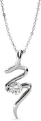 Yolora Dames Ketting met Hanger - Kalpa Camaka Kristal - Zilverkleurig - 18K Wit Verguld