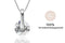 Yolora Dames Ketting met Hanger - Kalpa Camaka Kristal - Zilverkleurig - 18K Wit Verguld - Vrouwen Collier Zilver - Sieraden - Halsketting - Luxe Giftbox - Geschenkdoos - Cadeau doos - Exclusieve Geschenkverpakking - Mooie Cadeauverpakking