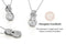 Yolora Dames Ketting met Hanger - Kalpa Camaka Kristal - Zilverkleurig - 18K Wit Verguld - Vrouwen Collier Zilver - Sieraden - Halsketting - Luxe Giftbox - Geschenkdoos - Cadeau doos - Exclusieve Geschenkverpakking - Mooie Cadeauverpakking