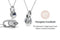 Yolora Dames Ketting met Hanger - Kalpa Camaka Kristal - Zilverkleurig - 18K Wit Verguld - Vrouwen Collier Zilver - Sieraden - Halsketting - Luxe Giftbox - Geschenkdoos - Cadeau doos - Exclusieve Geschenkverpakking - Mooie Cadeauverpakking