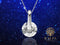 Yolora Dames Ketting met Hanger - Kalpa Camaka Kristal - Zilverkleurig - 18K Wit Verguld - Vrouwen Collier Zilver - Sieraden - Halsketting - Luxe Giftbox - Geschenkdoos - Cadeau doos - Exclusieve Geschenkverpakking - Mooie Cadeauverpakking