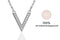 Yolora Dames Ketting met Hanger - Kalpa Camaka Kristallen - Zilverkleurig - 18K Wit Verguld - Vrouwen Collier Zilver - Sieraden - Halsketting - Luxe Giftbox - Geschenkdoos - Cadeau doos - Exclusieve Geschenkverpakking - Mooie Cadeauverpakking