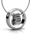 Yolora Dames Ketting met Hartjes Hanger en Kalpa Camaka Kristallen - Zilver kleurig - 18K Wit Verguld - Cadeauverpakking