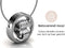 Yolora Dames Ketting met Hartjes Hanger en Kalpa Camaka Kristallen - Zilver kleurig - 18K Wit Verguld - Cadeauverpakking