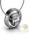 Yolora Dames Ketting met Hartjes Hanger en Kalpa Camaka Kristallen - Zilver kleurig - 18K Wit Verguld - Cadeauverpakking