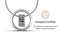 Yolora Dames Ketting met Hartjes Hanger en Kalpa Camaka Kristallen - Zilver kleurig - 18K Wit Verguld - Cadeauverpakking