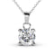 Yolora Dames Ketting met Kalpa Camaka Kristal Hanger - Zilver kleurig - 18K Wit Verguld - Cadeauverpakking