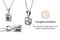 Yolora Dames Ketting met Kalpa Camaka Kristal Hanger - Zilver kleurig - 18K Wit Verguld - Cadeauverpakking