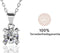 Yolora Dames Ketting met Kalpa Camaka Kristal Hanger - Zilver kleurig - 18K Wit Verguld - Cadeauverpakking