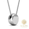 Yolora Dames Ketting met Kalpa Camaka Kristal Hanger - Zilver kleurig - 18K Wit Verguld - Cadeauverpakking