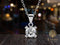 Yolora Dames Ketting met Kalpa Camaka Kristal Hanger - Zilver kleurig - 18K Wit Verguld - Cadeauverpakking
