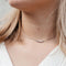 Yolora Dames Ketting met Kalpa Camaka Kristallen - Zilverkleurig - 18K Wit Verguld - Vrouwen Collier Zilver - Sieraden - Halsketting - Luxe Giftbox - Geschenkdoos - Cadeau doos - Exclusieve Geschenkverpakking - Mooie Cadeauverpakking