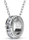Yolora Dames Ketting met Ring Hanger - Kalpa Camaka Kristallen - Zilverkleurig - 18K Wit Verguld - Vrouwen Collier Zilver - Sieraden - Geschenkverpakking