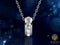 Yolora Dames Ketting met Ring Hanger - Kalpa Camaka Kristallen - Zilverkleurig - 18K Wit Verguld - Vrouwen Collier Zilver - Sieraden - Geschenkverpakking