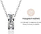 Yolora Dames Ketting met Ring Hanger - Kalpa Camaka Kristallen - Zilverkleurig - 18K Wit Verguld - Vrouwen Collier Zilver - Sieraden - Geschenkverpakking