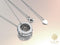 Yolora Dames Ketting met Ring Hanger - Kalpa Camaka Kristallen - Zilverkleurig - 18K Wit Verguld - Vrouwen Collier Zilver - Sieraden - Geschenkverpakking