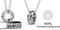 Yolora Dames Ketting met Ring Hanger - Kalpa Camaka Kristallen - Zilverkleurig - 18K Wit Verguld - Vrouwen Collier Zilver - Sieraden - Geschenkverpakking