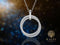 Yolora Dames Ketting met Ronde Hanger - Kalpa Camaka Kristallen - Zilverkleurig - 18K Wit Verguld - Vrouwen Collier Zilver - Sieraden - Halsketting - Luxe Giftbox - Geschenkdoos - Cadeau doos - Geschenkverpakking - Mooie Cadeauverpakking