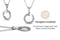 Yolora Dames Ketting met Ronde Hanger - Kalpa Camaka Kristallen - Zilverkleurig - 18K Wit Verguld - Vrouwen Collier Zilver - Sieraden - Halsketting - Luxe Giftbox - Geschenkdoos - Cadeau doos - Geschenkverpakking - Mooie Cadeauverpakking