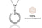 Yolora Dames Ketting met Ronde Hanger - Kalpa Camaka Kristallen - Zilverkleurig - 18K Wit Verguld - Vrouwen Collier Zilver - Sieraden - Halsketting - Luxe Giftbox - Geschenkdoos - Cadeau doos - Geschenkverpakking - Mooie Cadeauverpakking