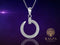 Yolora Dames Ketting met Ronde Hanger - Kalpa Camaka Kristallen - Zilverkleurig - 18K Wit Verguld - Vrouwen Collier Zilver - Sieraden - Halsketting - Luxe Giftbox - Geschenkdoos - Cadeau doos - Geschenkverpakking - Mooie Cadeauverpakking