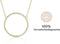 Yolora Dames Ketting met Ronde Hanger - Kalpa Camaka Kristallen - kleurig - 18K Geel Verguld - Vrouwen Collier - Sieraden - Luxe Giftbox - Geschenkdoos - Cadeau doos - Exclusieve Geschenkverpakking - Mooie Cadeauverpakking