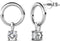 Yolora Dames Oorbellen met Kalpa Camaka Kristallen - Zilverkleurig - 18K Wit Verguld - Vrouwen Oorhangers Zilver - Mooie Cadeauverpakking