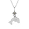 Yolora Kids Ketting - Dolfijn Hanger - Kalpa Camaka Kristallen - Zilver/Roze - 18K Wit Verguld - Kind - Meisjes Collier Zilverkleurig - Sieraden Kinderen - Luxe Giftbox - Geschenkdoos - Cadeau doos - Geschenkverpakking - Cadeauverpakking