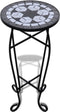 vidaXL - Bijzeltafel - mozaïek - zwart - en - wit
