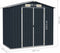 vidaXL - Tuinschuur - 205x129x183 - cm - gegalvaniseerd - staal - antraciet
