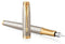 Parker IM vulpen | Premium Warm Zilver | Medium penpunt met blauwe inkt navulling | Geschenkdoos
