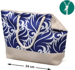 Handtas Blauw Strand Veren