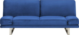 YORK - Slaapbank 2-zits - Blauw - Fluweel